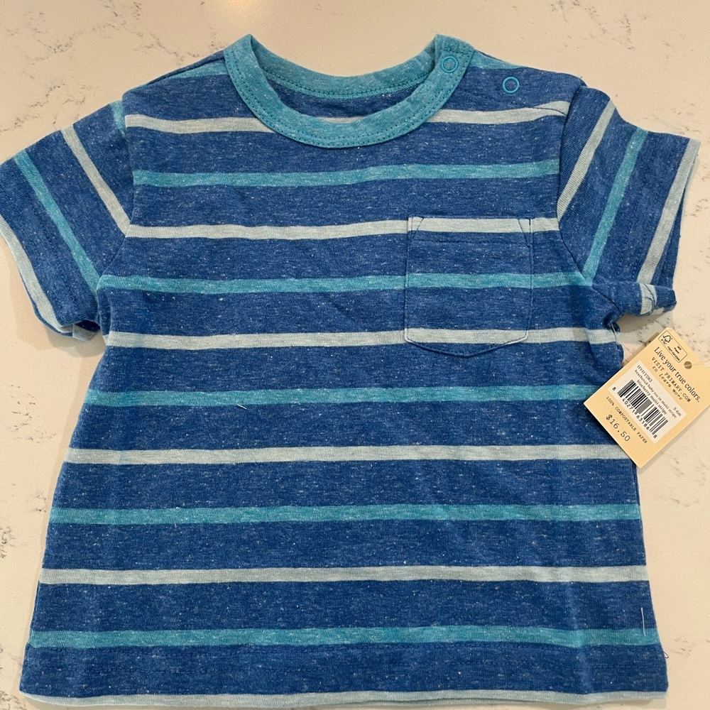 Primary boys stripped T shirt 3-6months